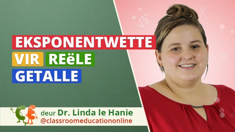 Eksponentwette vir Reële Getalle Eksponentwette vir Reële Getalle