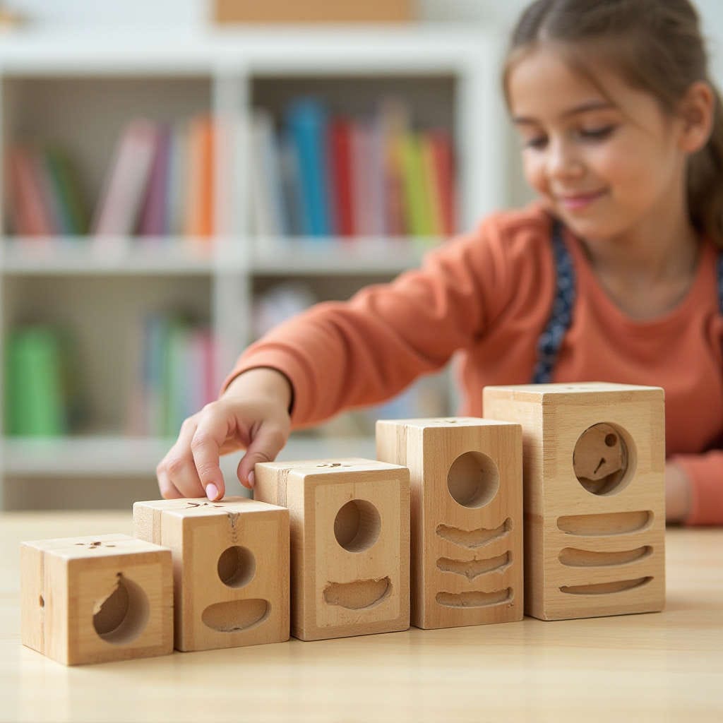 Celebrating Expertise in Mathematics Teaching: Insights from Dr Linda le Hanie Girl playing with wooden blocks of different sizes.